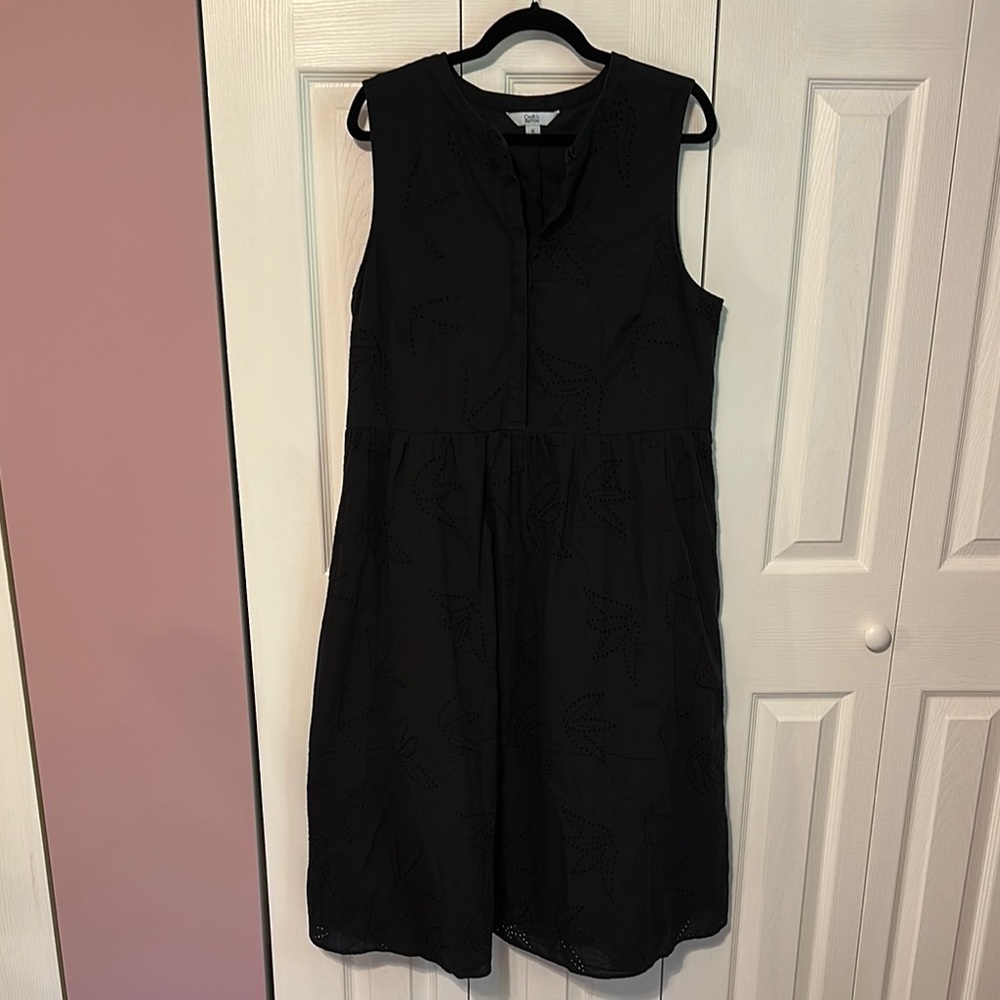 Croft & Barrow Black Sleeveless Midi Sundress